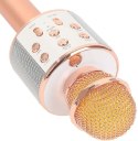 MIKROFON KARAOKE BEZPRZEWODOWY GŁOŚNIK BLUETOOTH ROSE GOLD