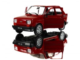 WELLY MALUCH FIAT 126P 1:21 SAMOCHÓD KOLEKCJONERSKI bordowy